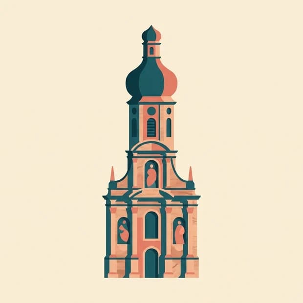 La tour abbatiale de Saint-Amand-les-Eaux, illustration