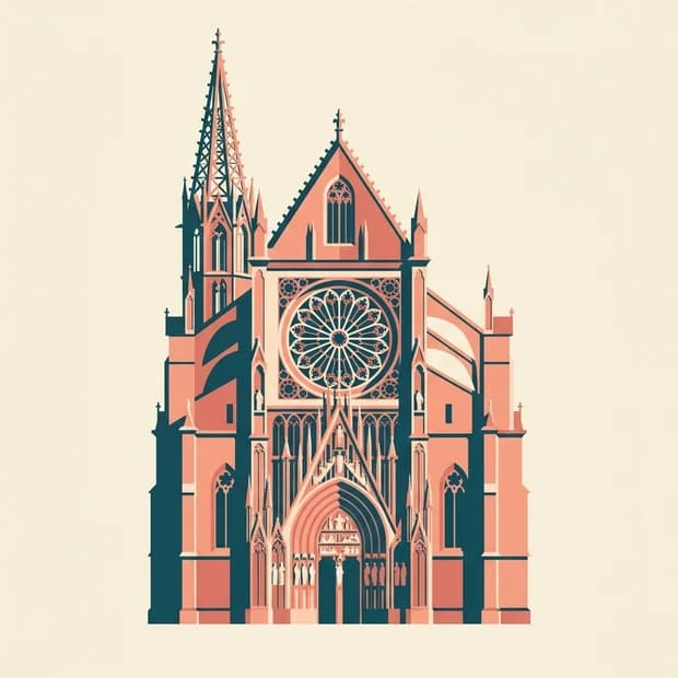 La cathédrale Notre-Dame de Strasbourg, illustration